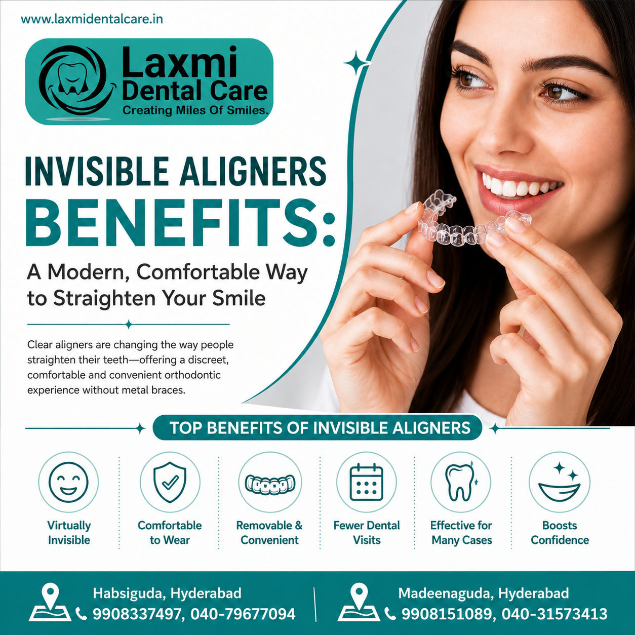 Read more about the article Invisible Aligners Benefits: A Modern, Comfortable Way to Straighten Your Smile